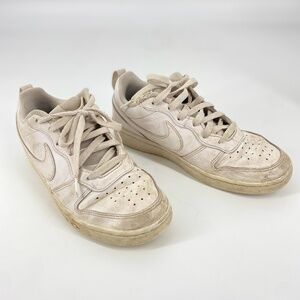 Pre-Owned Nike Boys Court Low Sneakers, White, Size 6Y